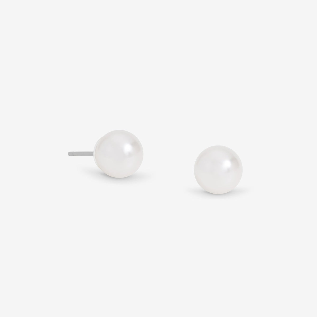 Jon Richard Silver Plated 8mm Pearl Stud Earrings