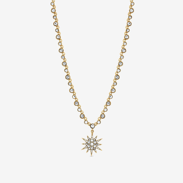 Mood Antique Gold Crystal Celestial Pendant