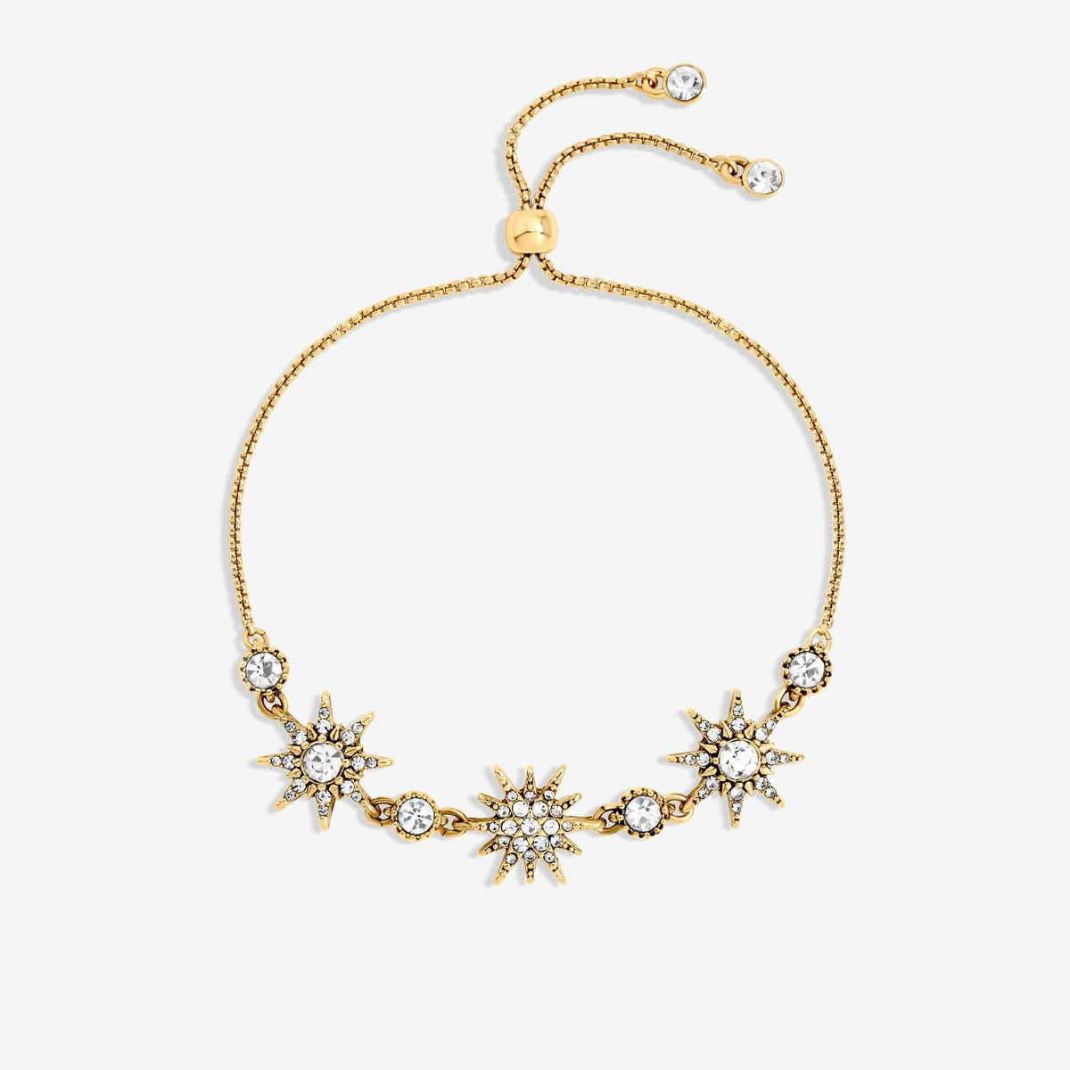 Mood Antique Gold Crystal Celestial Toggle Bracelet