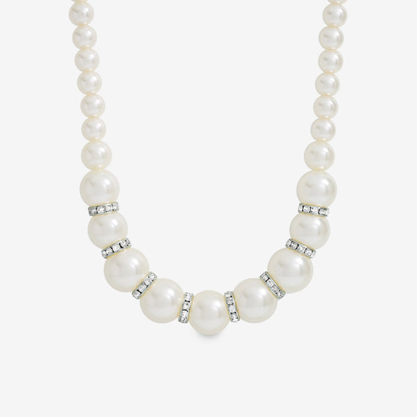 Mood Hematite Crystal & Cream Pearl Beaded Necklace