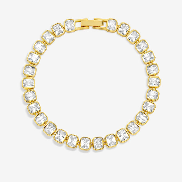 Jon Richard 18ct Gold Plated and Crystal Tennis Bracelet