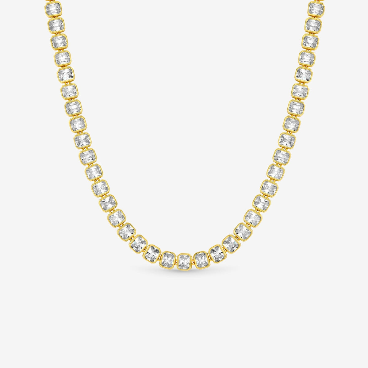 Jon Richard 18ct Gold Plated and Crystal Tennis Necklace