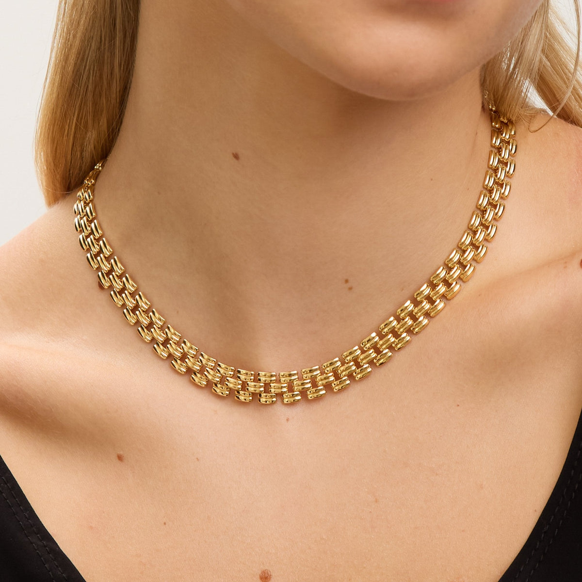 Jon Richard 18ct Gold Plated Gate Chain Necklace