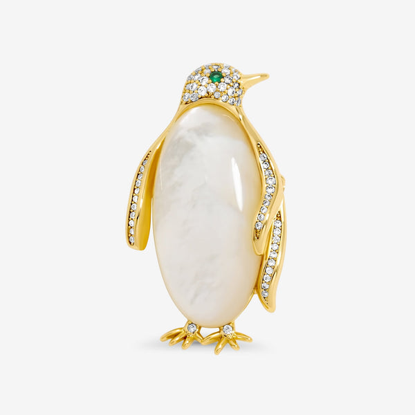 Jon Richard Gold Plated Pengiun Brooch - Gift Box