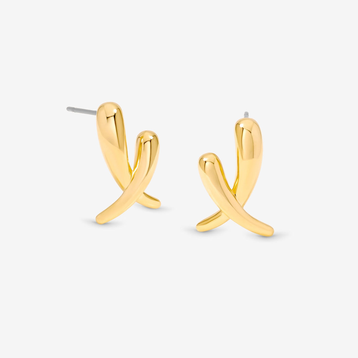Jon Richard Gold Plated Polished Kiss Earrings