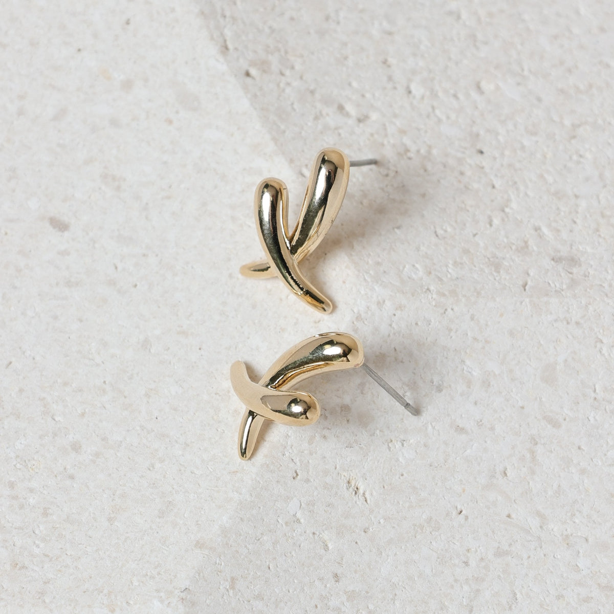 Jon Richard Gold Plated Polished Kiss Earrings
