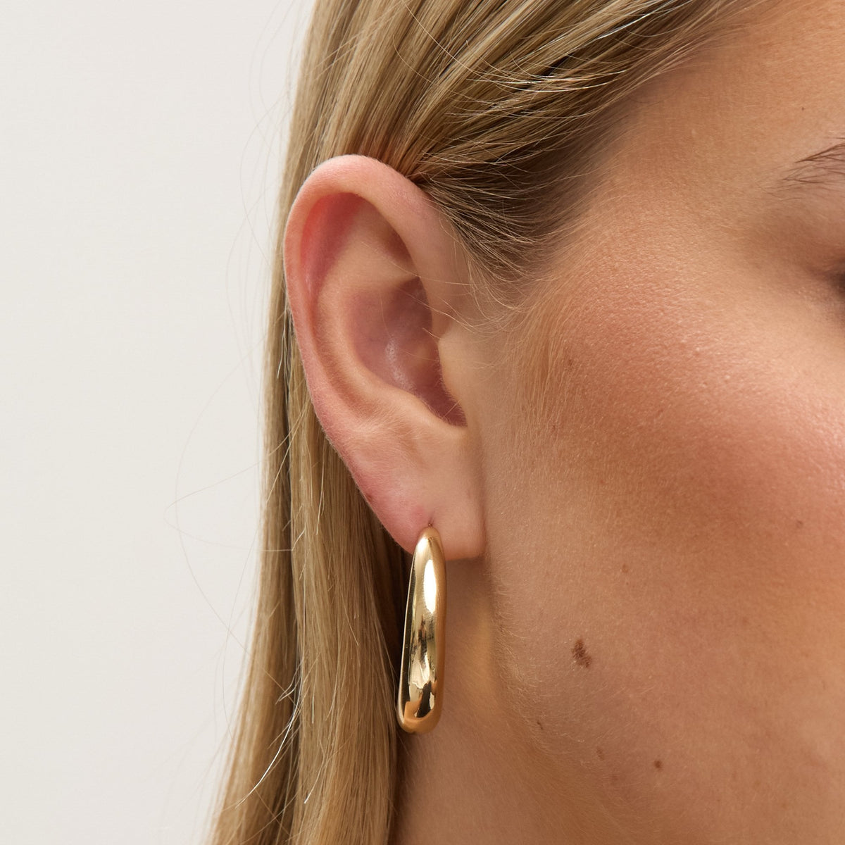 Jon Richard Gold Plated Polished Twist Hoop Earrings