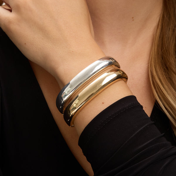 Jon Richard Gold Plated Polished Rectanglar Bangle