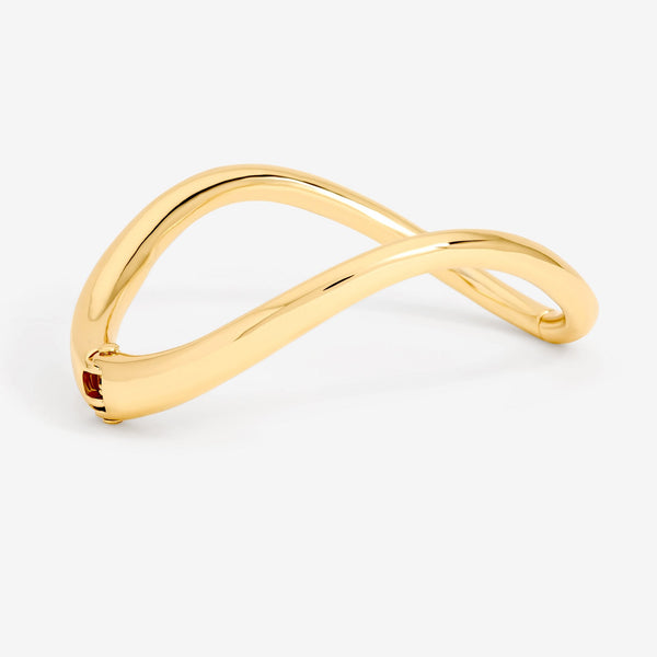 Jon Richard Gold Plated Polished Wave Cuff Bracelet