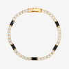 Jon Richard Gold Plated Round Stone and Jet Tennis Bracelet