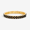 Jon Richard Gold Plated and Jet Crystal Chain Stretch Bracelet
