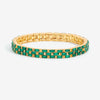 Jon Richard Gold Plated and Emerald Chain Stretch Bracelet