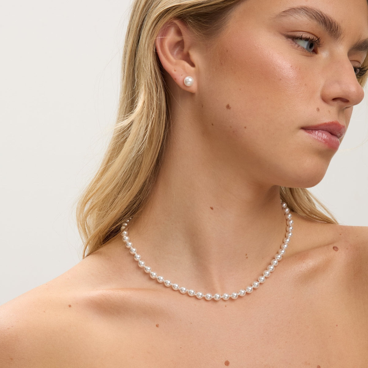 Jon Richard Silver Plated 6mm Knotted Pearl Necklace