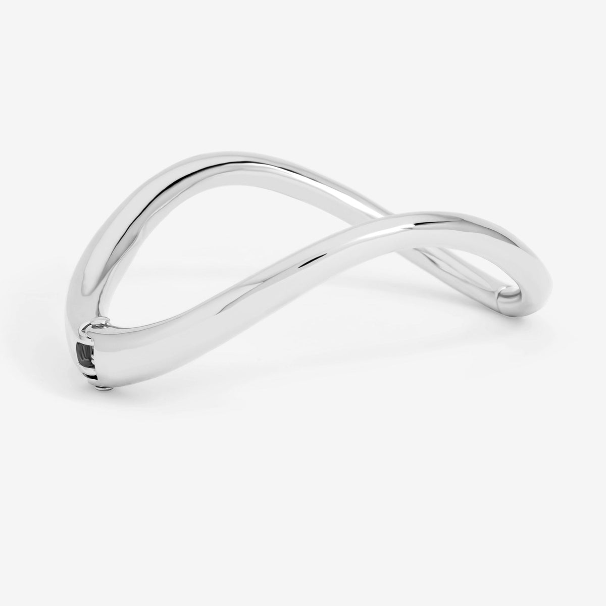 Jon Richard Silver Plated Polished Wave Cuff Bracelet