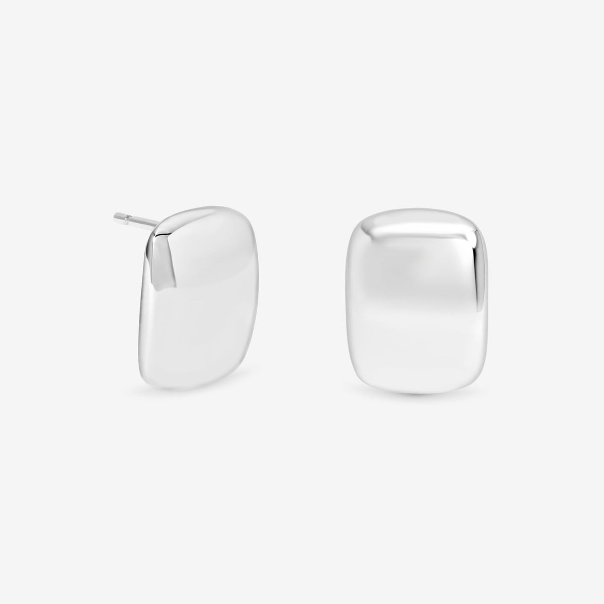 Simply Silver Sterling Silver 925 Polished Domed Stud Earrings