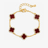 Jon Richard Gold Plated Carnelian Clover Bracelet