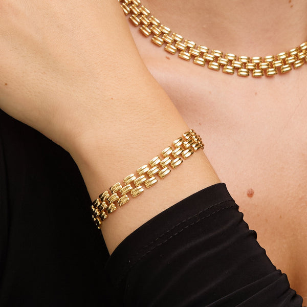 Jon Richard 18ct Gold Plated Gate Chain Bracelet