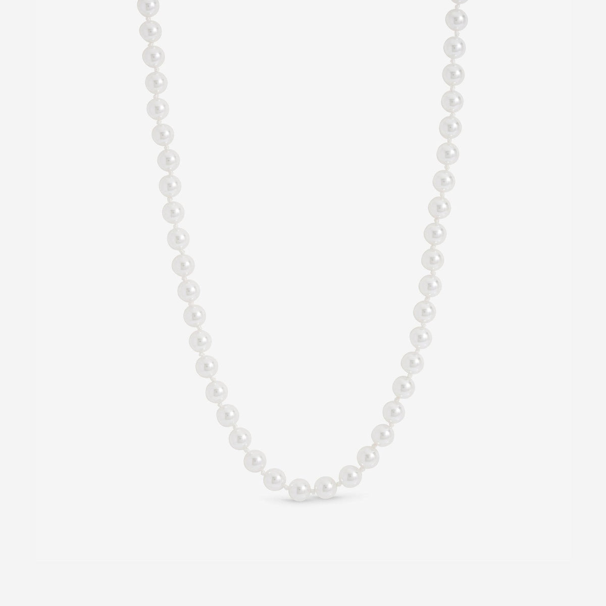 Jon Richard Silver Plated 6mm Knotted Pearl Necklace