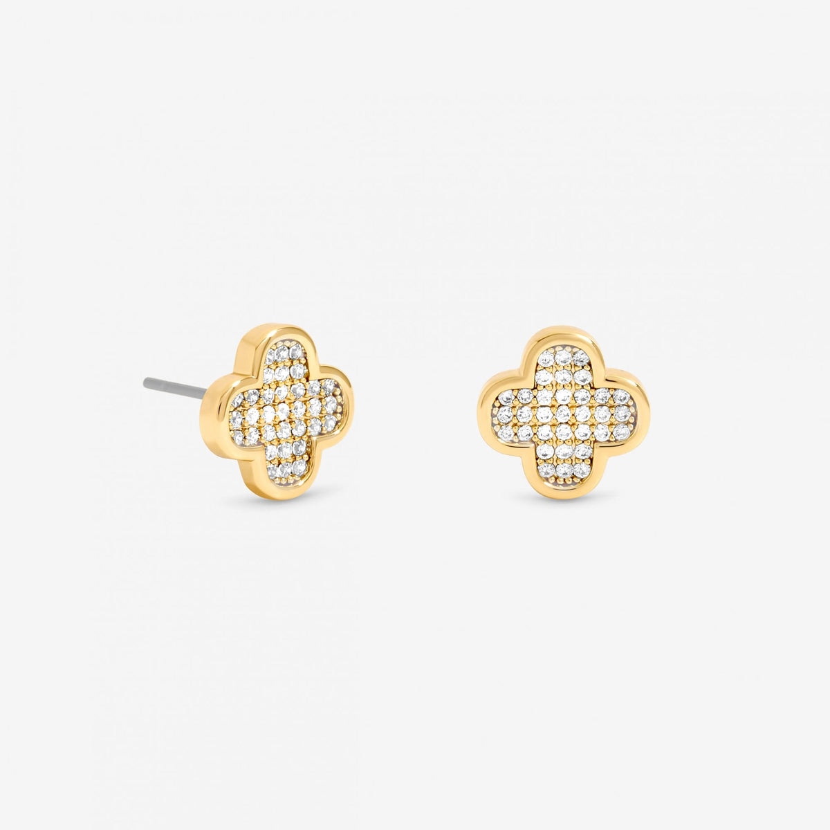 Jon Richard Gold Plated Micro Pave Stud Earrings