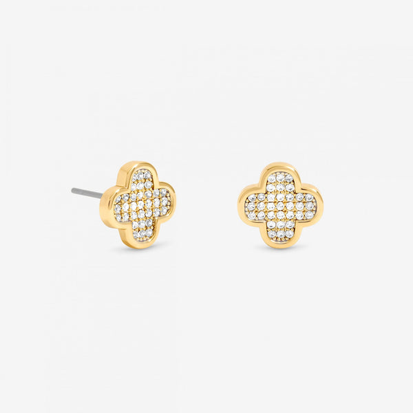 Jon Richard Gold Plated Micro Pave Stud Earrings