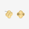 Jon Richard 14ct Gold Plated Diamond Cut Clover Earrings