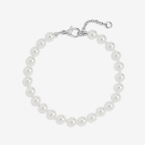 Jon Richard Silver Plated 6mm Knotted Pearl Bracelet