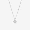 Jon Richard Rhodium Plated Micro Pave Clover Pendant