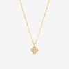 Jon Richard Gold Plated Mirco Pave Clover Pendant