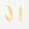 Jon Richard Gold Plated Polished Large Curve Hoops