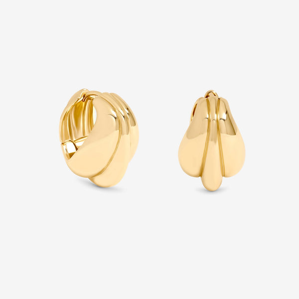 Jon Richard Gold Plated Domed Hoops
