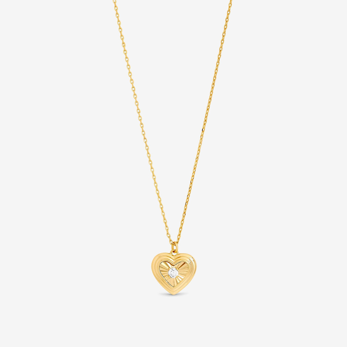 Jon Richard 18ct Gold Plated Heart Pendant - Gift Box