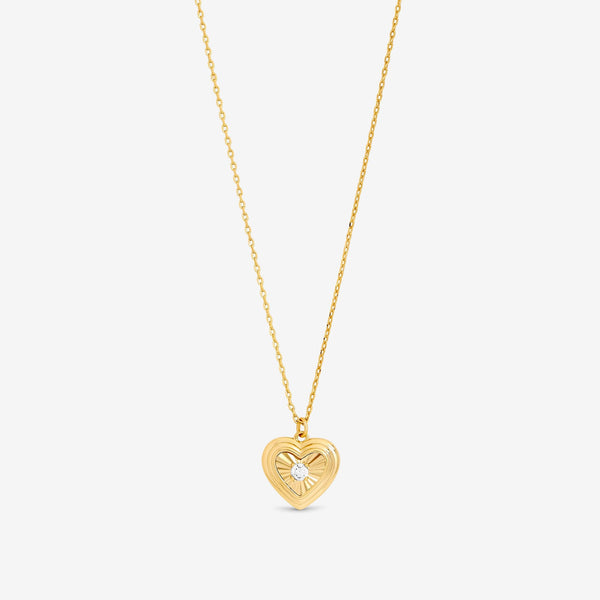 Jon Richard 18ct Gold Plated Heart Pendant - Gift Box