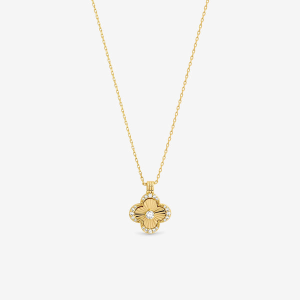 Jon Richard 18ct Gold Plated Clover Pendant - Gift Box