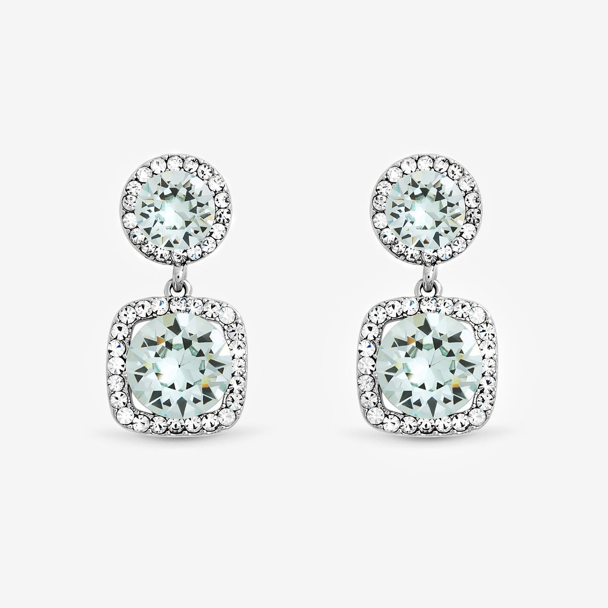 Jon Richard Aqua Stone Drop Earrings