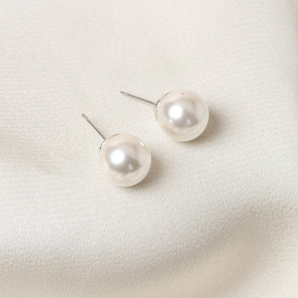 Jon Richard Cream Large Pearl Earrings