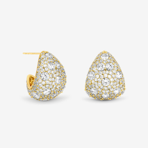 Jon Richard Gold Plated Crystal Large Dome Earrings