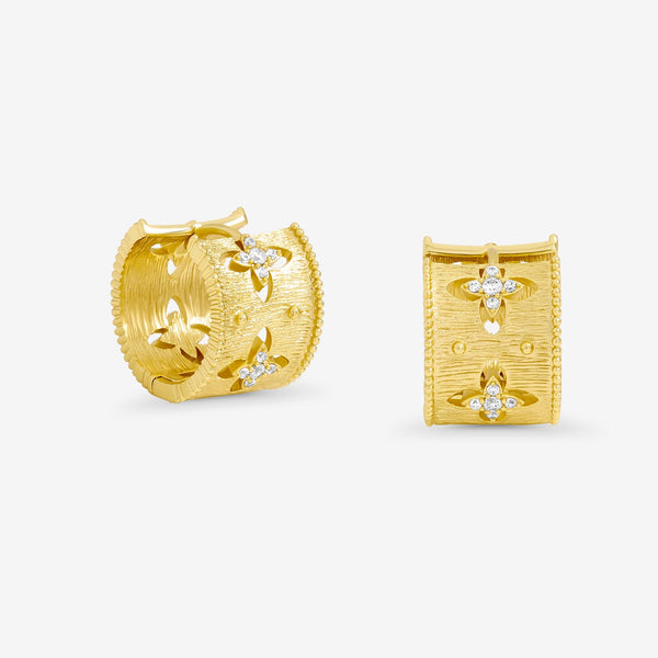 Jon Richard Gold Plated Clover Hoop Earrings