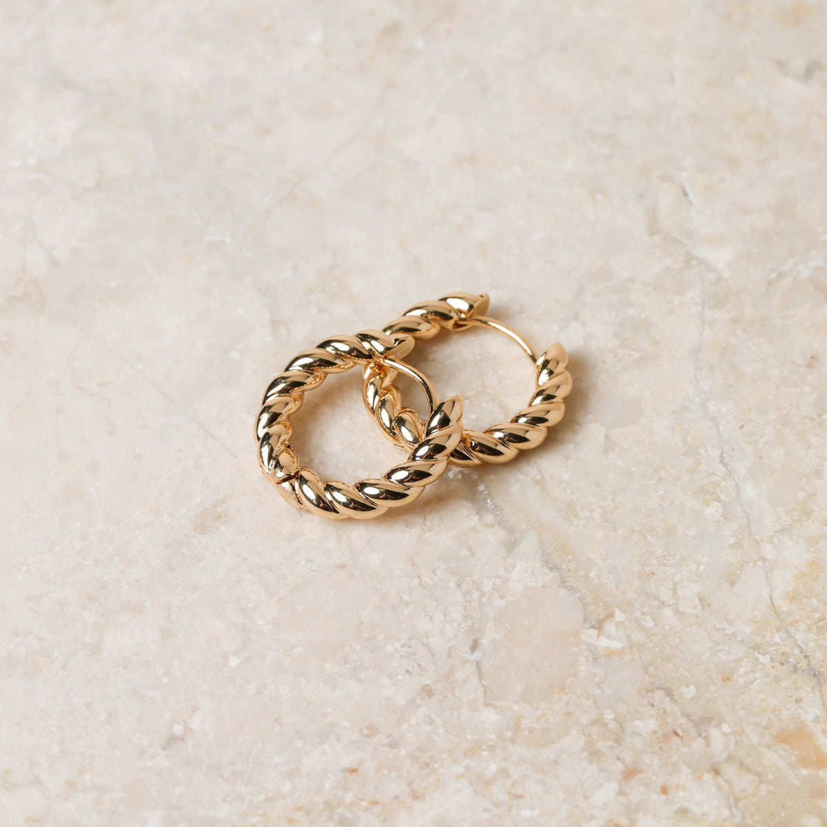 Jon Richard Gold Plated Twist Hoop Earrings