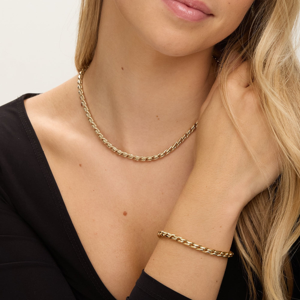 Jon Richard Gold Plated Twist Chain Necklace