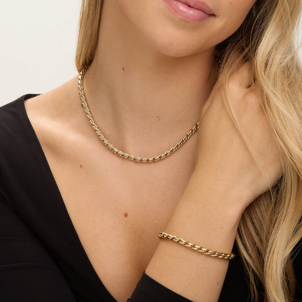 Jon Richard Gold Plated Twist Chain Necklace