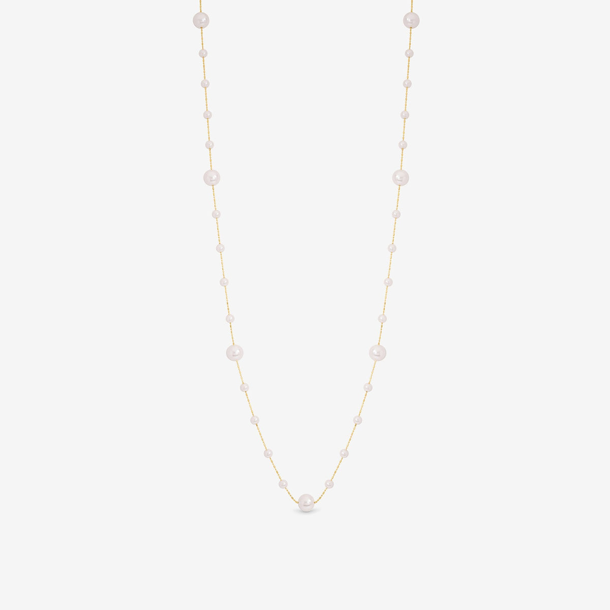 Jon Richard Gold Plated Mixed Pearl and Gold Chain Rope Necklace