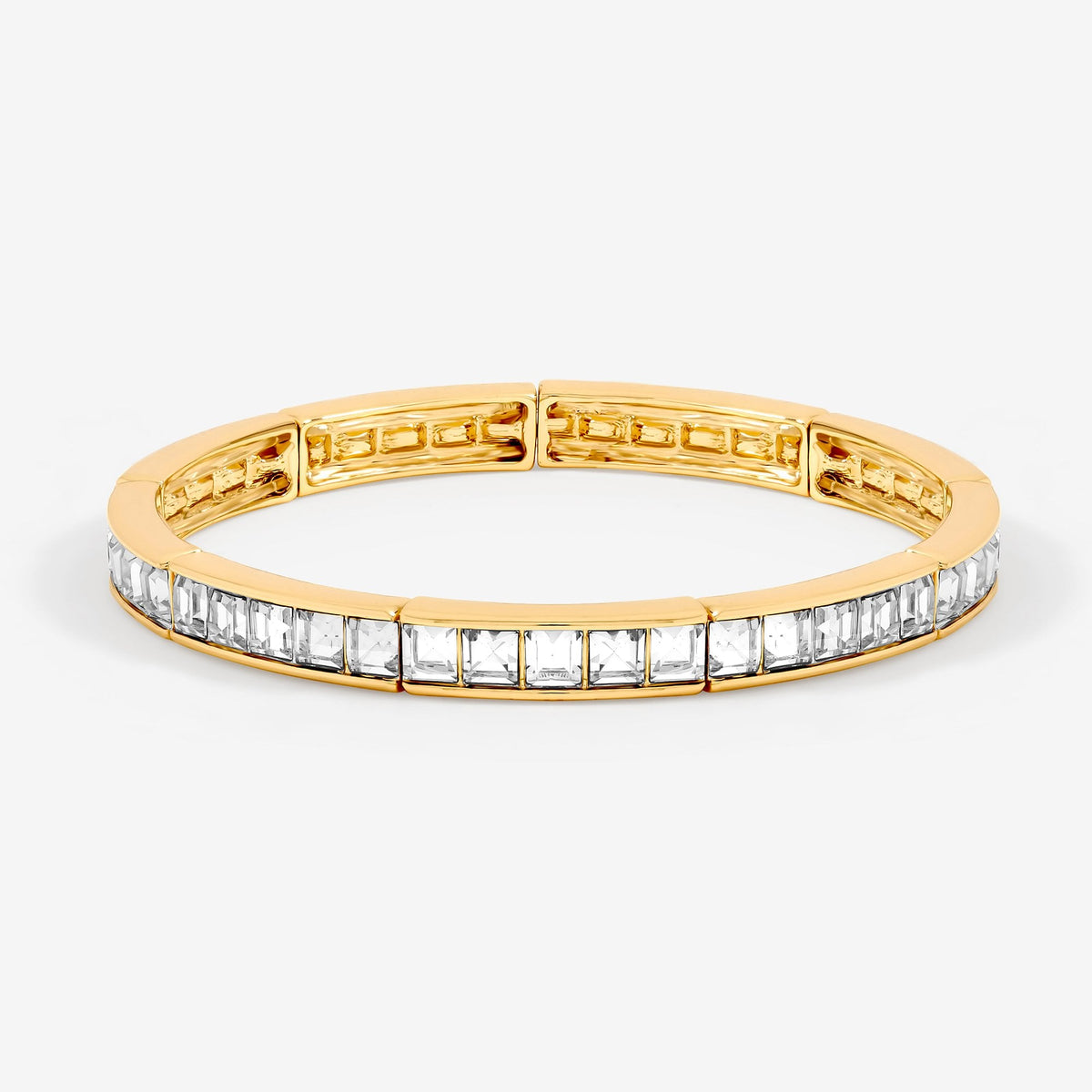 Jon Richard Gold Plated and Cubic Zirconia Stretch Bracelet