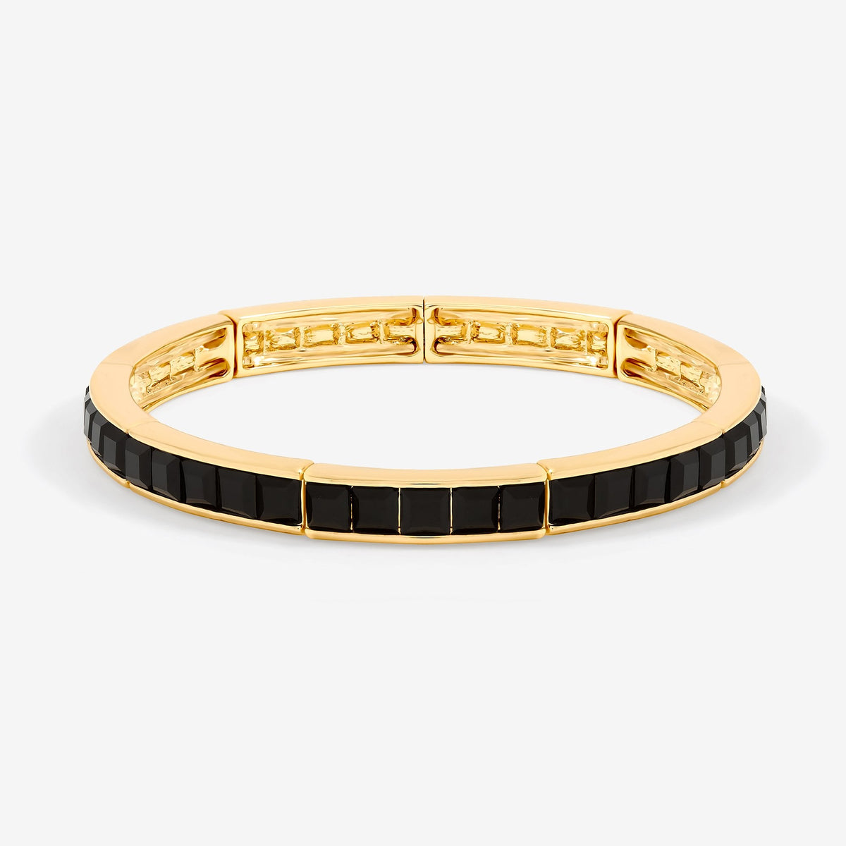 Jon Richard Gold Plated and Cubic Zirconia Jet Stretch Bracelet