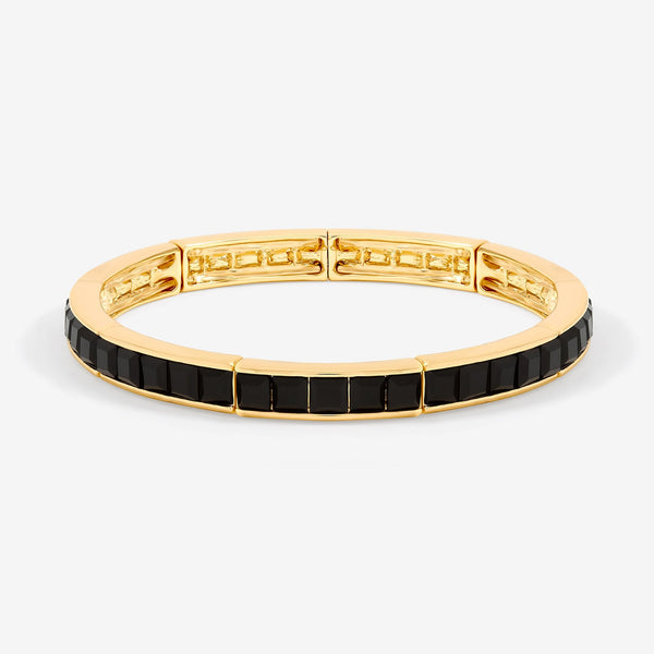 Jon Richard Gold Plated and Cubic Zirconia Jet Stretch Bracelet