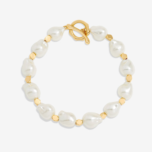 Jon Richard Gold Plated Pearl T Bar Bracelet