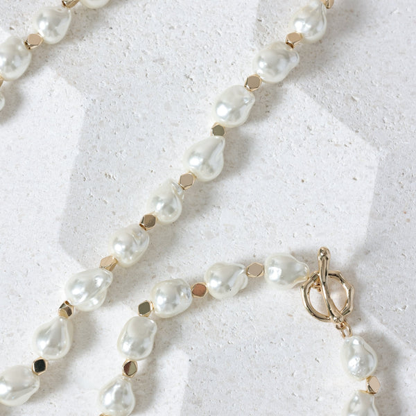 Jon Richard Gold Plated Pearl T Bar Bracelet