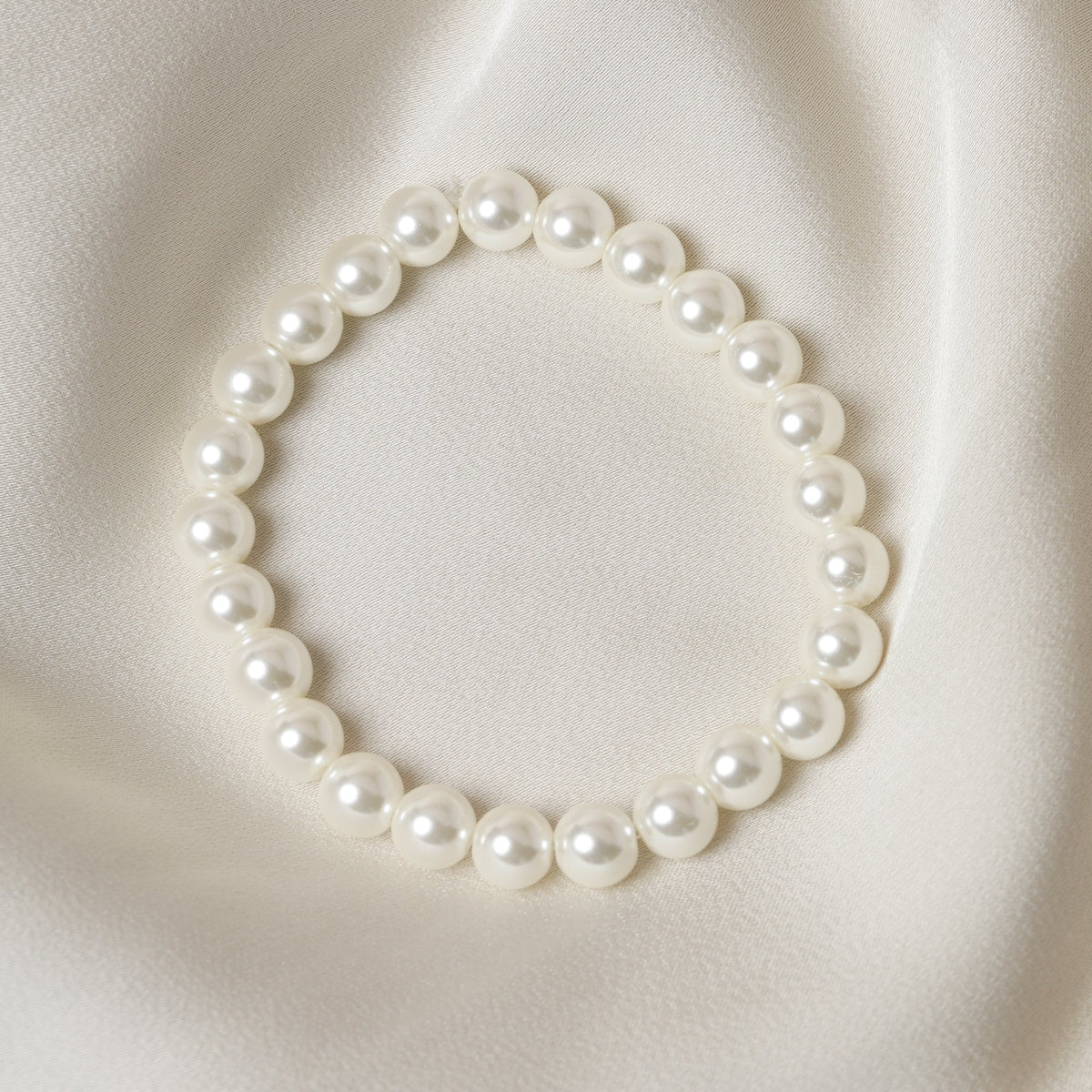 Jon Richard Single Row Pearl Stretch Bracelet
