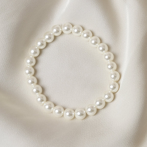 Jon Richard Single Row Pearl Stretch Bracelet