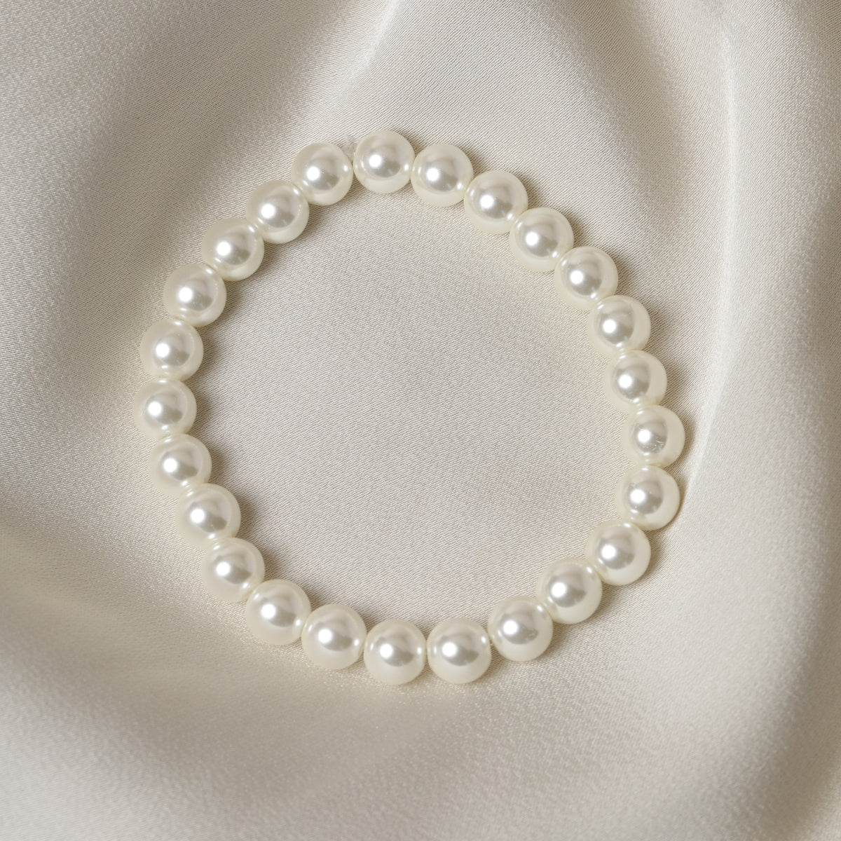 Jon Richard Single Row Pearl Stretch Bracelet