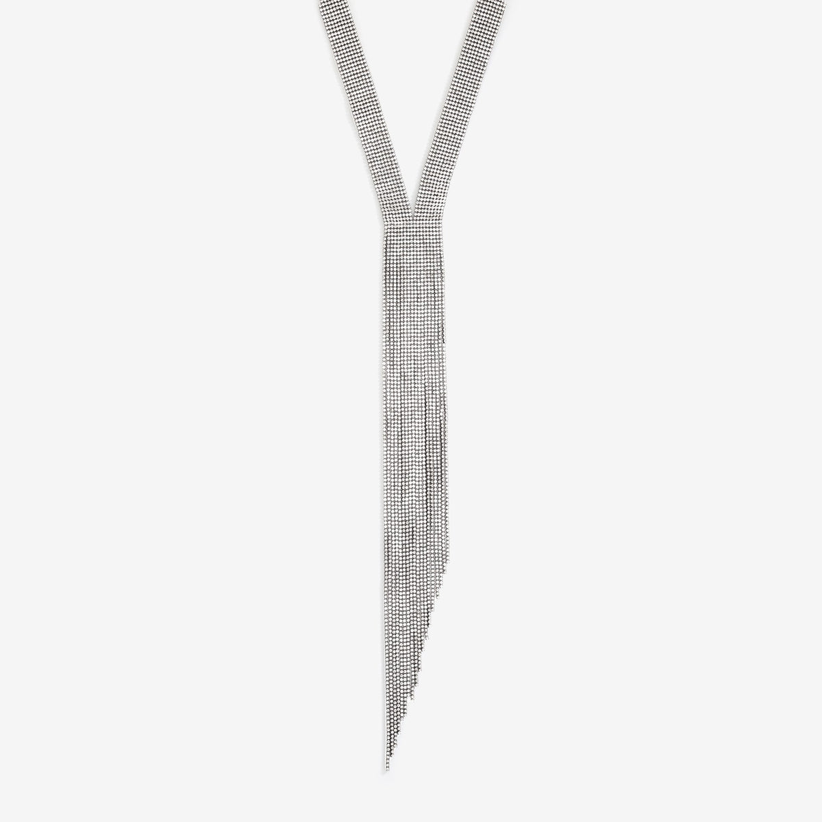 Mood Hematite Crystal Long Y Drop Statement Necklace